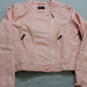 Triple Hearts Faux Leather Jacket